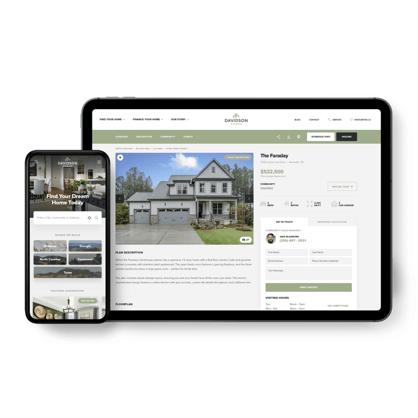 Homebuilder website design dalo